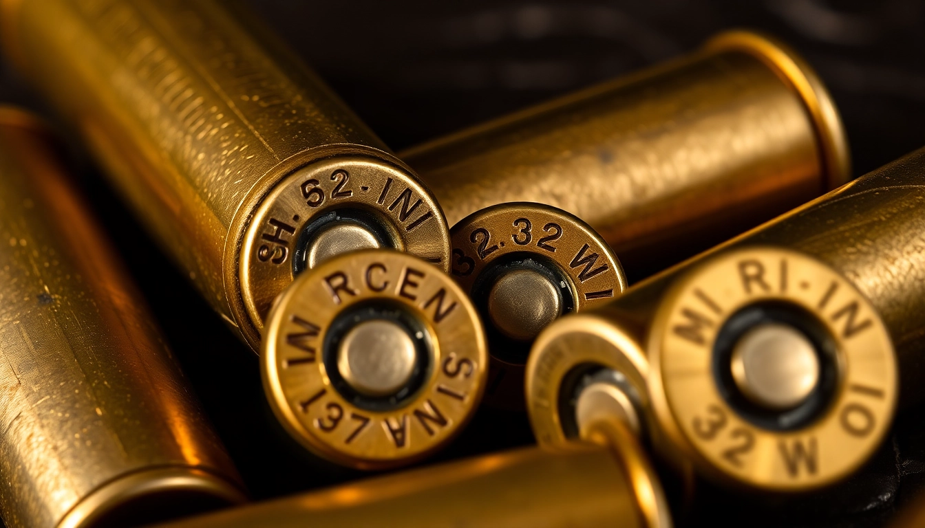 Rustic 32 WIN cartridges illustrating the classic rifle ammunition for hunting and target shooting enthusiasts.