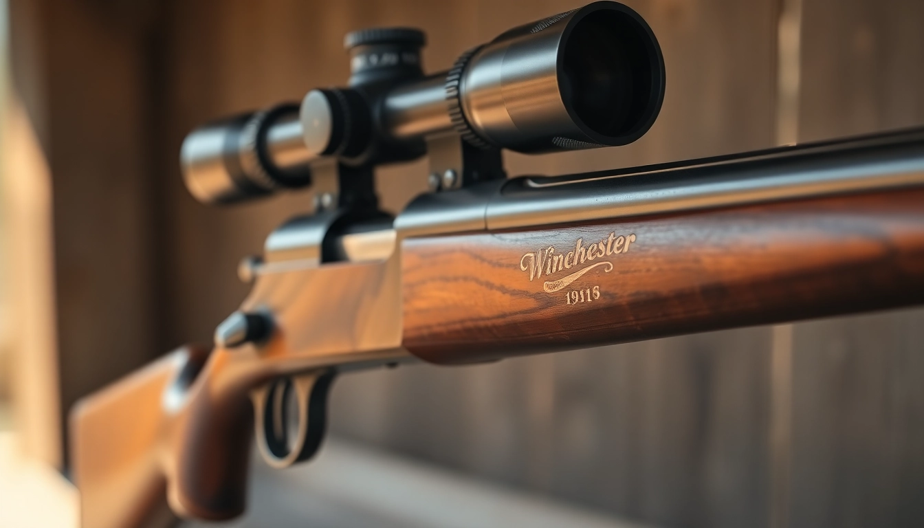 High-quality 32WIN firearm with vintage Winchester rifle, detailed close-up shot highlighting craftsmanship and historical appeal.