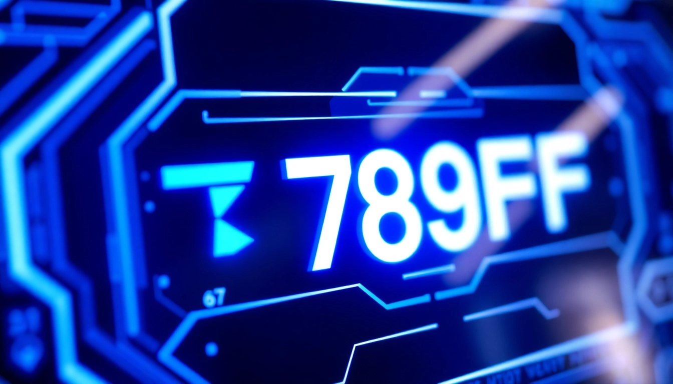 High-resolution image of the 789F logo on a futuristic digital background, emphasizing innovation and reliability for users seeking online gaming services.
