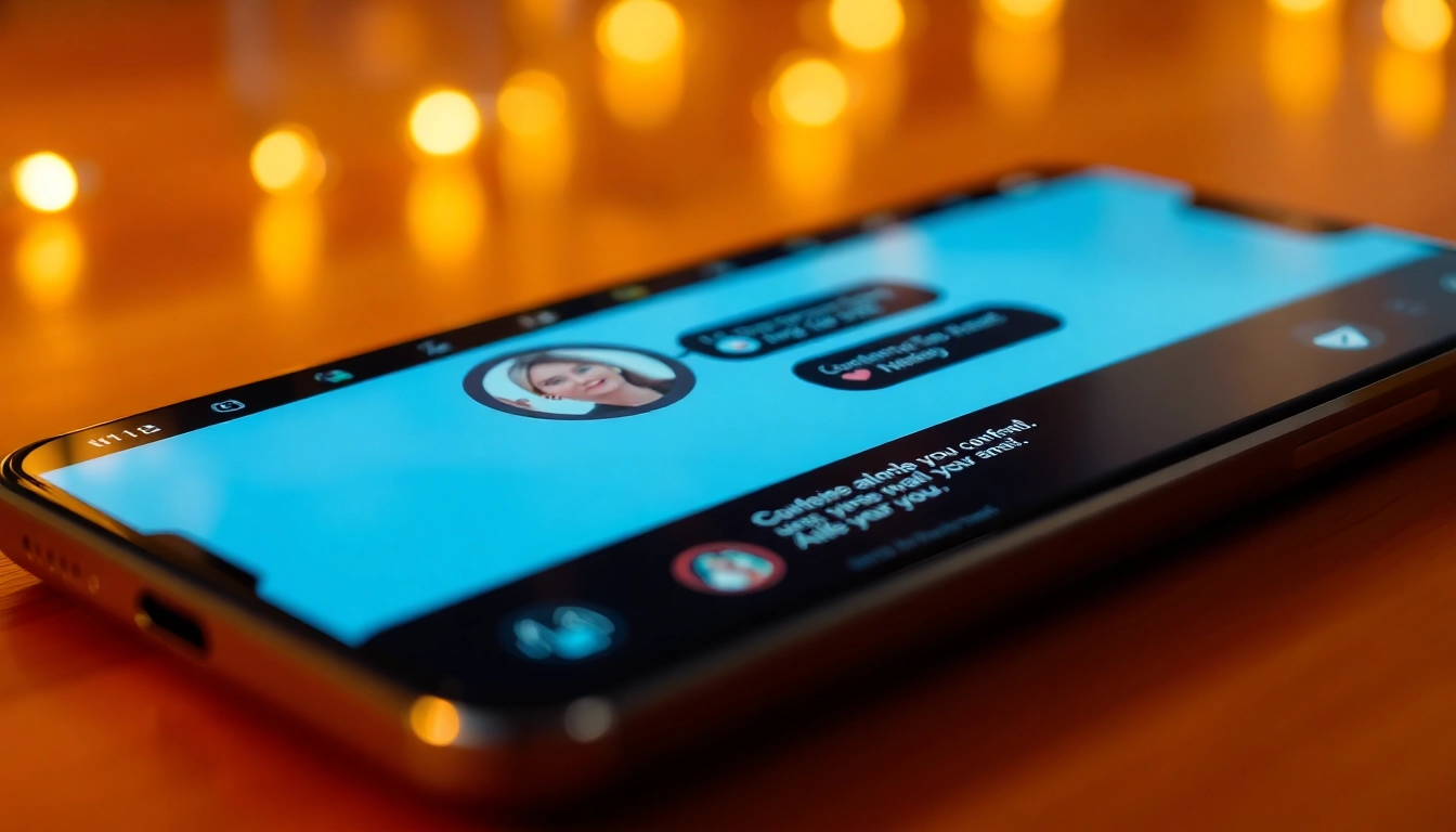 AI girlfriend app interface with personalized avatar, simulating a realistic and unfiltered NSFW chat experience for users.
