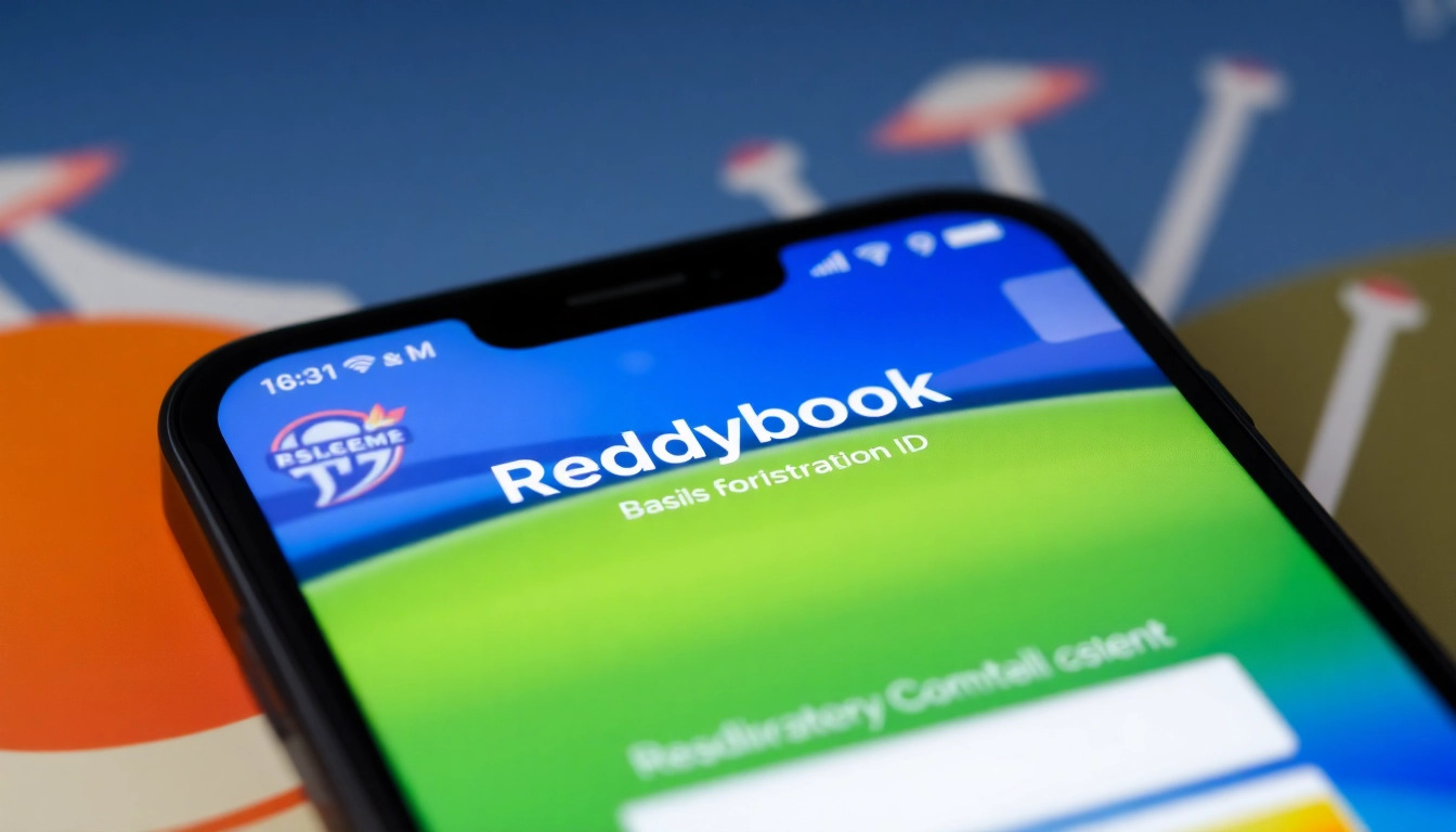 Visual showing a user registering their Reddybook ID via mobile, emphasizing ease and accessibility for online sports betting in India.