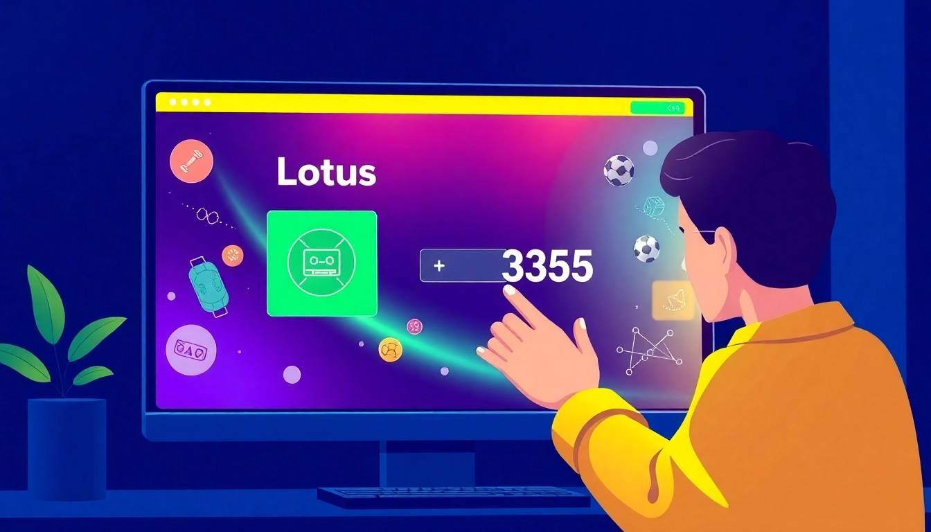Secure and user-friendly Lotus365 ID login interface showing gaming and sports icons for easy access to online betting and casino games.