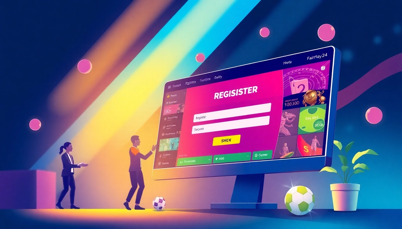 Clear visual of a user completing the FairPlay24 register process on a secure, user-friendly