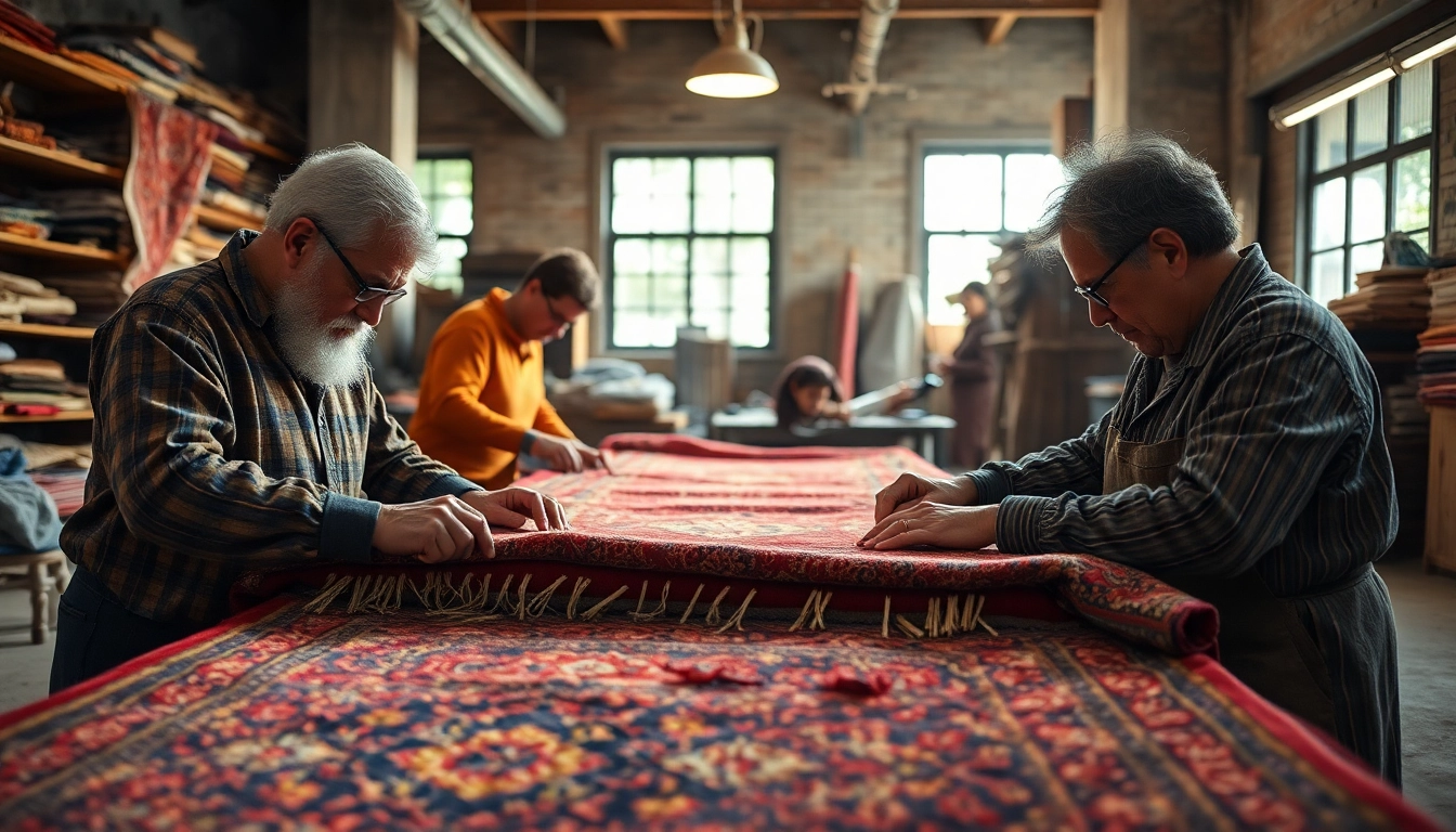 Professional team specializing in Restauro Tappeti Milano restoring antique Persian carpets